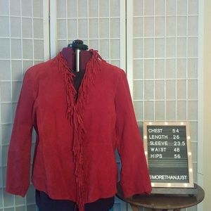 Red Suede Fringe Jacket